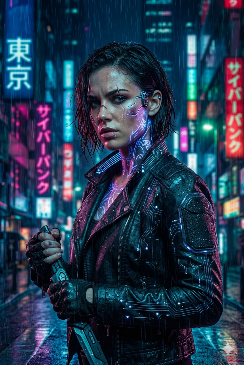 Cyberpunk Warrior Portrait